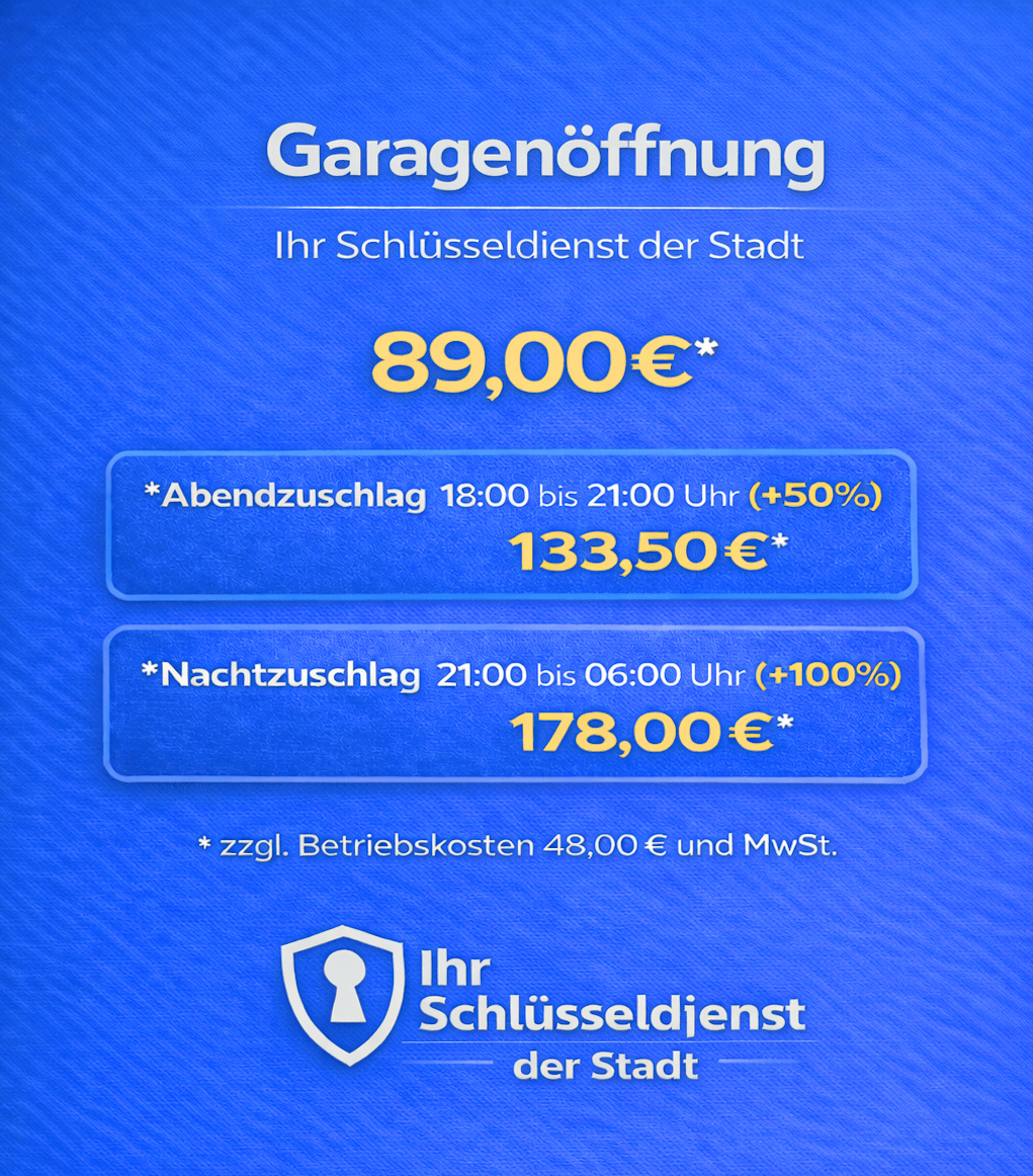 Stadt Schlüsseldienst Garagenöffnung